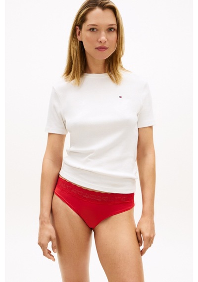 Tommy Hilfiger Kadın 3'lü Paket Firework/ıvory/desert Sky Külot-15639 Kırmızı