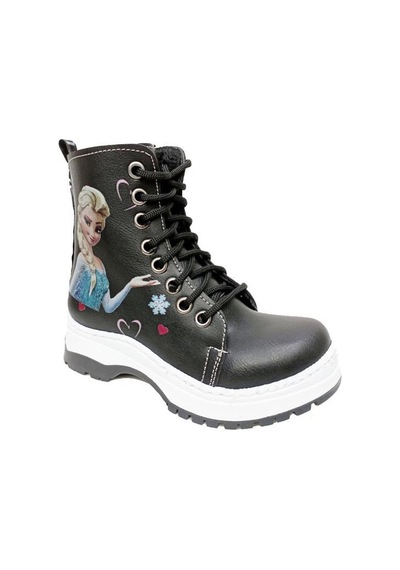 Fix Kids 9603 Deri Fashion Kız Çocuk Bot Siyah