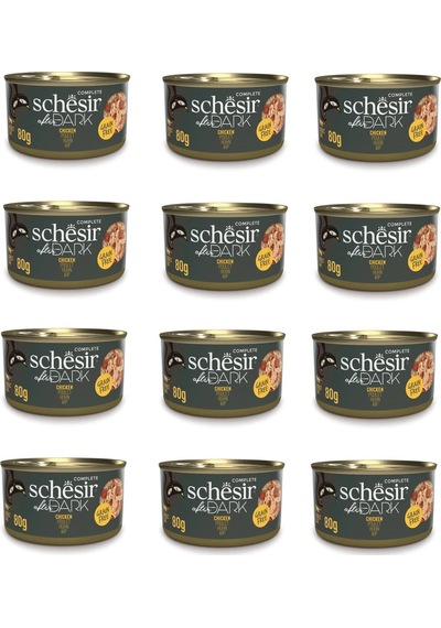 Schesir After Dark Parça Etli Tavuklu Kedi Konserve 80 Gr. X 12 Adet