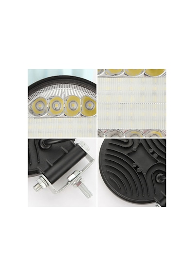 72w 12-24 Volt Yuvarlak Angel Spot Far Oto Çalışma Lambası Atv Kamyon Tır Traktör Offroad