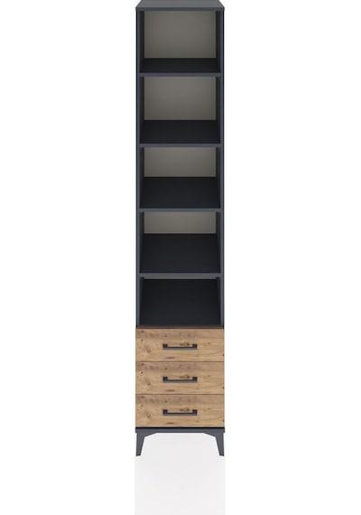 Hyperion Dolap 5 Raflı 3 Çekmeceli 44x44x221 Antrasit-çam Antrasit