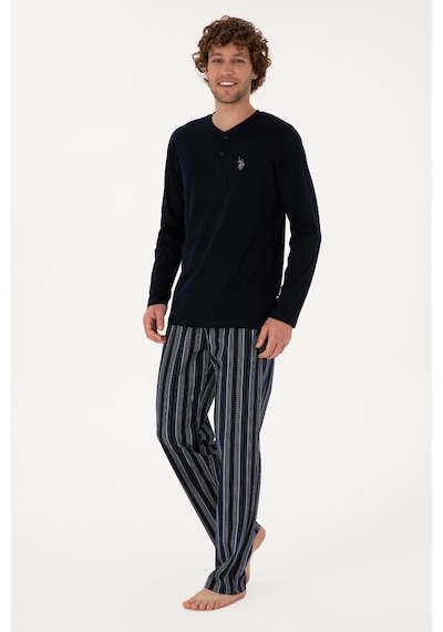 U.s. Polo Assn. Erkek Lacivert Pijama Takım 50318607-vr033 Lacivert