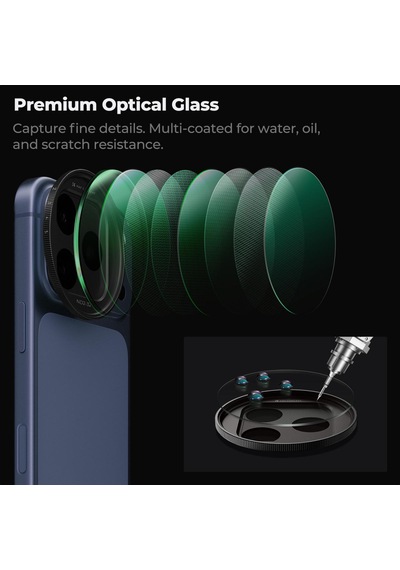 K&f Concept İphone 17 Pro Ve Pro Max İçin Ayarlanabilir Nd2-32 Filtre Black