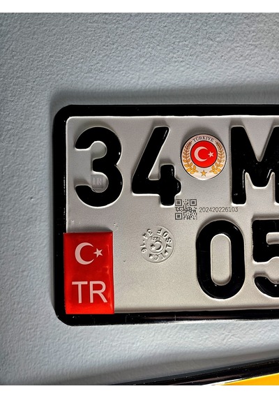Plaka Kırmızı Damla Tasarım Tr Motosiklet İçin Tasarlanmış Sticker Plaka Tr Sticker