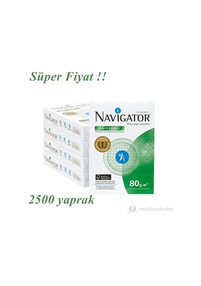 Navigator A4 Fotokopi Kağıdı 80Gr 2500Yaprak X 3Koli