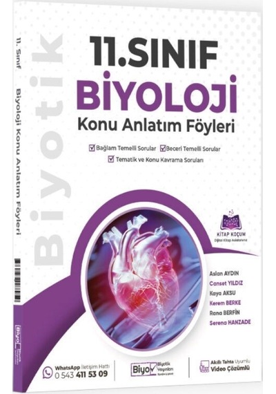 11. Sınıf Biyoloji Konu Anlatım Föyleri Biyotik Yayınları