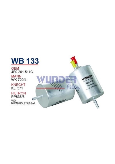 WUNDER WB133 Mazot Filtresi Audi A6 6,0 Bar