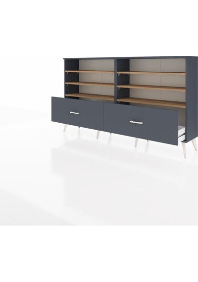 Arges Konsol 6 Raflı 2 Çekmeceli 176x30x99 Antrasit-çam/antrasit Atlas Çam/antrasıt - Antrasıt Arges Konsol 6 Raflı 2 Çekmeceli 176x30x99 Antrasit-çam/antrasit Atlas Çam/antrasıt - Antrasıt
