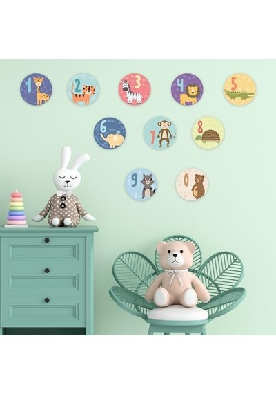 Sevimli Sayılar Çocuk Odası Duvar Sticker Yapışkanlı Folyo 1
