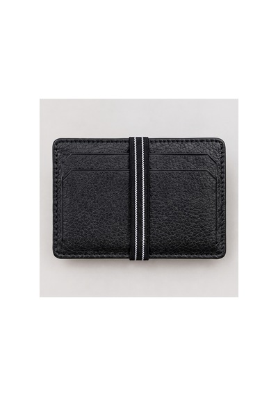 Nahitatyana Unisex Hakiki Deri Kartlık Lastik Destekli Kart Sabitleme Siyah - 923764406 Siyah
