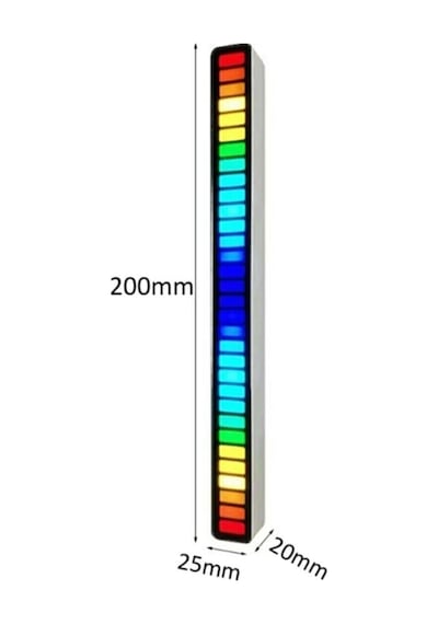 Rgb Çubuk Sese Duyarlı Ekolayzer Taşınabilir Sese Duyarlı Ekolayzer Ev Araba Için