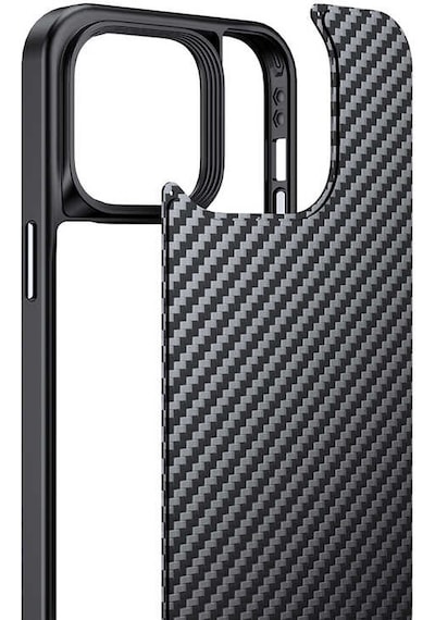 Wlons Apple Uyumlu iPhone 14 Pro Max Kılıf Aramid Karbon Fiber Magsafe Özellikli Wlons Radison Kapak WLONS-25396