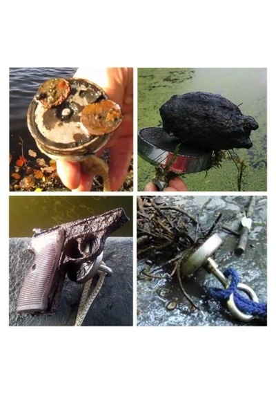 Magnet Fishing Halatlı Neodyum Pot Mıknatıs Seti, 48mm Çapında Kancalı Mıknatıs Balıkçılığı