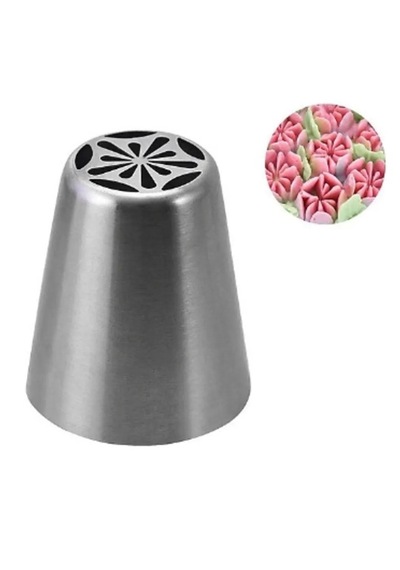 Paslanmaz Çelik Krema Sıkma Torbası Ucu , Rus Duyu, 1 Adet+4 Adet Sıkma Torbası No14 Metal
