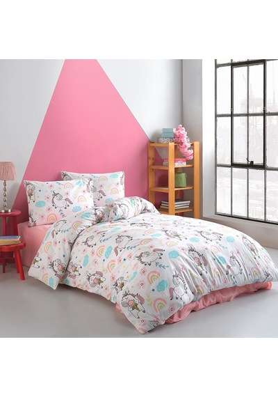 Coté Blanc Unicorn %100 Pamuk Tek Kişilik Nevresim Takımı