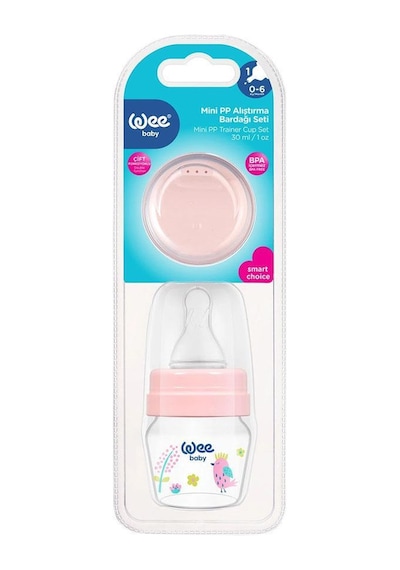 Wee Baby 0-6 Ay Mini Pp Alıştırma Bardağı Seti 30 ML - Pembe