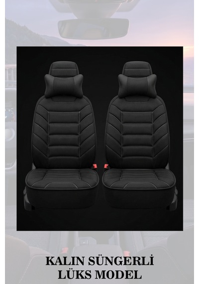 Citron Berlingo 2007 Uyumlu Lüks Siyah Renk Premium 2 Adet Minder Ve Yastık