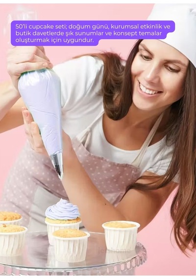 34 Parça Pasta Süsleme Hazırlık Seti Krema Duyu Torbası Standı Pasta Fırçası Spatula Kazıyıcı Beyaz