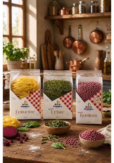 Fettuccine, Ispanaklı Erişte, Pancarlı Kuskus