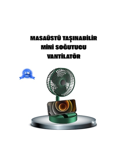 Katlanabilir Şarjlı Mini Fan 3 Kademeli Hız Ayarlı Taşınabilir