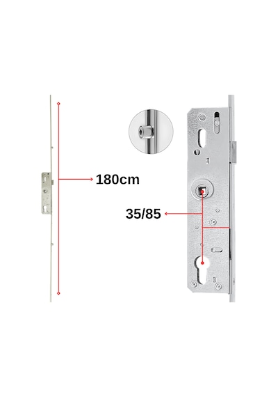 Endow 180 Cm Kilitli Kapı İspanyolet Metal Gövde 35/85