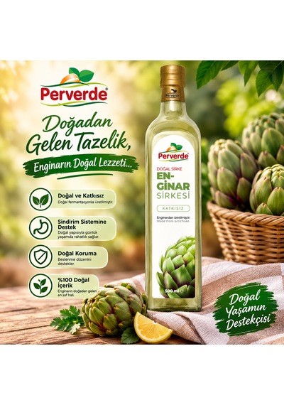 Doğal Sirke Seti 4 Lü Alıç, Elma, Enginar Ve Işgın Sirkesi 500 Ml X 4