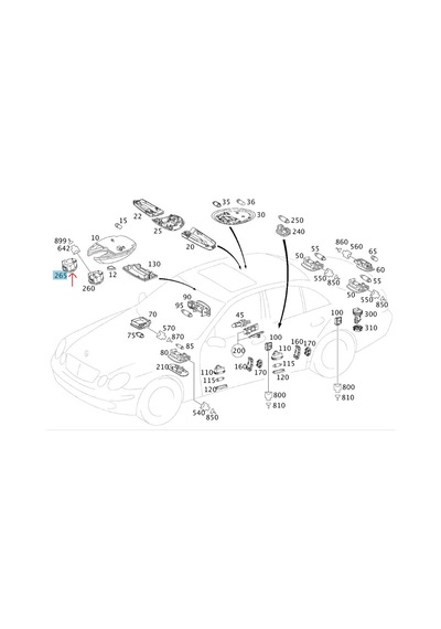 Mercedes Benz Tavan Düğme Kapağı A2118213551