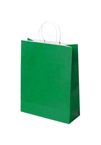 Nedi Karton Çanta Selofanlı Yeşil 35x42 - 2 Adet