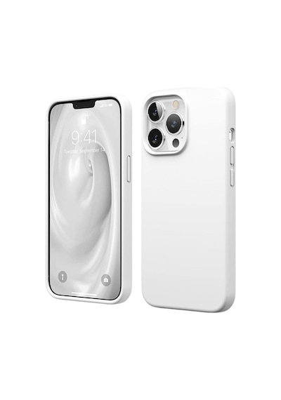 Apple Uyumlu iPhone 13 Pro Max  Silikon Kılıf - Pastel Renk Tonu Esnek Tam Koruma Kapak - Beyaz