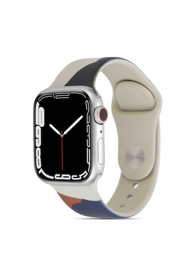 Apple Uyumlu  Watch  7 8 45mm Kordon Karışık Renkli Silikon Kordon