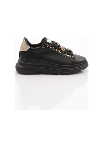 Dgn Es852 Kadin Kalin Taban Ari Tokali Sneakers Ayakkabi ES852-2007-R123499 Siyah