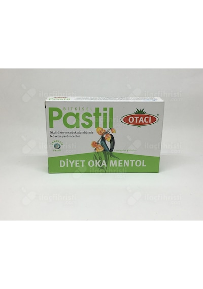 Otacı Diyet Oka Mentol 16'Lı Bitkisel Şekersiz Pastil