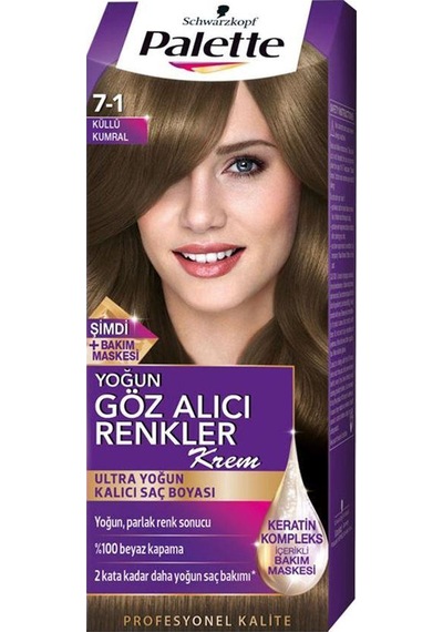 Palette Yoğun Göz Alıcı Renkler Saç Boyası 7 - 1 Küllü Kumral (313659310)