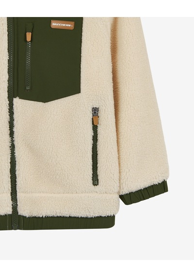 Skechers B Full Zip Pocket Sherpa Büyük Erkek Çocuk Bej Mont Sk2620087-4339
