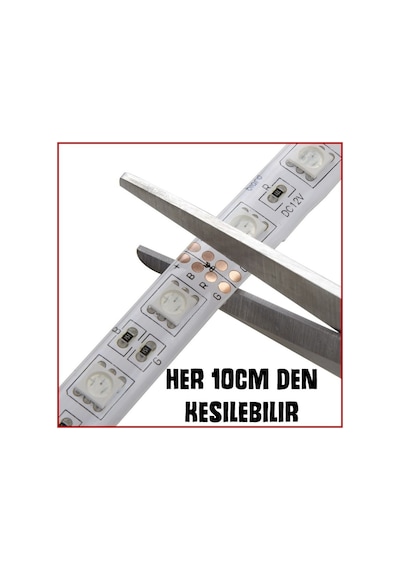 Led İç Mekan 5M Rgb Led 3 Çipli Şerit Led Metrede 60Led Kalite