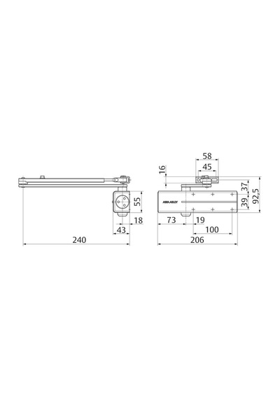 Assa Abloy Dc 140 Dirsek Kollu Hidrolik Kapı Kapatıcı