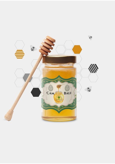 Premium Çam Balı 350g %100 Saf, Şekersiz Ham Bal