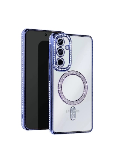 Newface Samsung Galaxy A35 5g Joke Simli Magneticsafe Kılıf - Mavi
