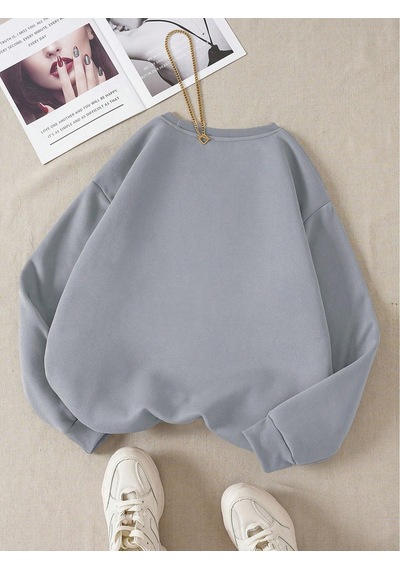 Kırmızı Minimal Kalp Sweatshirt - Boyamalı Gri Baskılı Oversize Kalın Kışlık Bisiklet Yaka Boyamalı Gri Kırmızı Minimal Kalp Sweatshirt - Boyamalı Gri Baskılı Oversize Kalın Kışlık Bisiklet Yaka Boyamalı Gri
