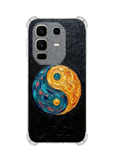 Printify Infinix Note 50 Pro İle Uyumlu Şeffaf Silikon Kılıf Uv Baskılı Esnek Tpu Kapak Denge No5