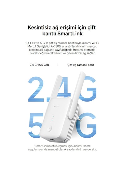 Xiaomi Wi-Fi Range Extender AX1500 Menzil Genişletici