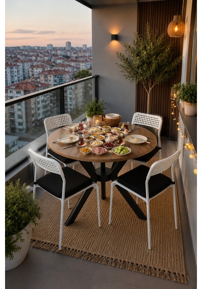 Çam 4 Kişilik Minderli Balkon Takımı, Balkon Masası, Balkon Sandalyesi, Yuvarlak Masa, Yemek Masası, Mutfak Masa Sandalye Takımı, 4 Sandalye 1 Masa Çam/siyah-beyaz Çam 4 Kişilik Minderli Balkon Takımı, Balkon Masası, Balkon Sandalyesi, Yuvarlak Masa, Yemek Masası, Mutfak Masa Sandalye Takımı, 4 Sandalye 1 Masa Çam/siyah-beyaz
