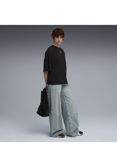 Puma Dare To Oversized Ruched Tee Kadın Yetişkin T-shirt SIYAH