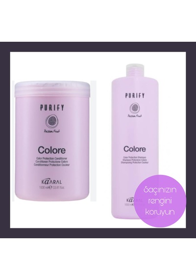 Kaaral Purify Colore Protection Şampuan 1 L + Kaaral Purify Colore Saç Kremi 1 L