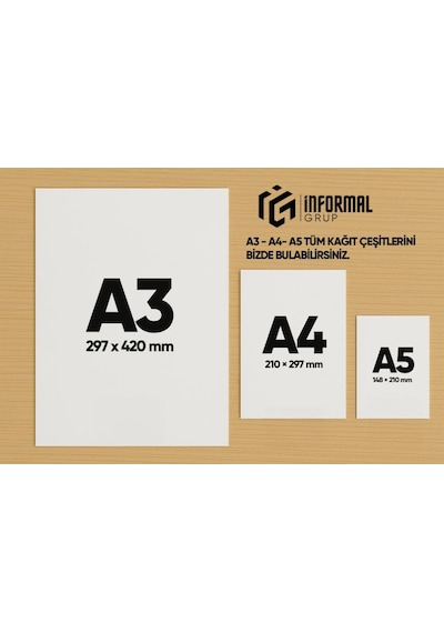 İnformal Fotokopi Kağıdı Premium Kalite A3 80 Gr 100 Yaprak