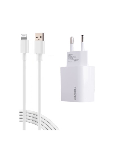 Al18 Eco Bundle 18w Hızlı Şarj Cihazı + Usb-a To Lightning Kablo Qc 3.0 Destekli