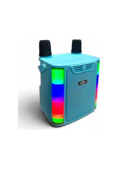 Rose Sp-614 Taşınabilir Şarjlı Bluetooth Karaoke Mikrofon Ve Hoparlör Seti - Mavi