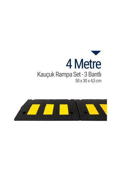 Kauçuk Rampa Set, Otopark Rampası, Kaldırım Rampası 50X30X4,5 Cm (544301933)