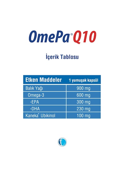Omepa Q10 Omega3 Ubiquinol 90 Kapsül .