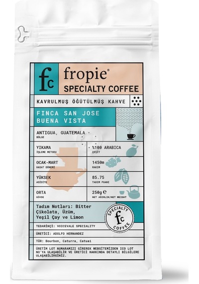 Fropie Nitelikli Kahve Guatemala Öğütülmüş 250 G